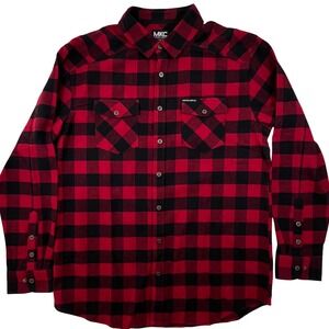 Montana Knife Company Buffalo Plaid Flannel Snap Button Long Sleeve Size XL